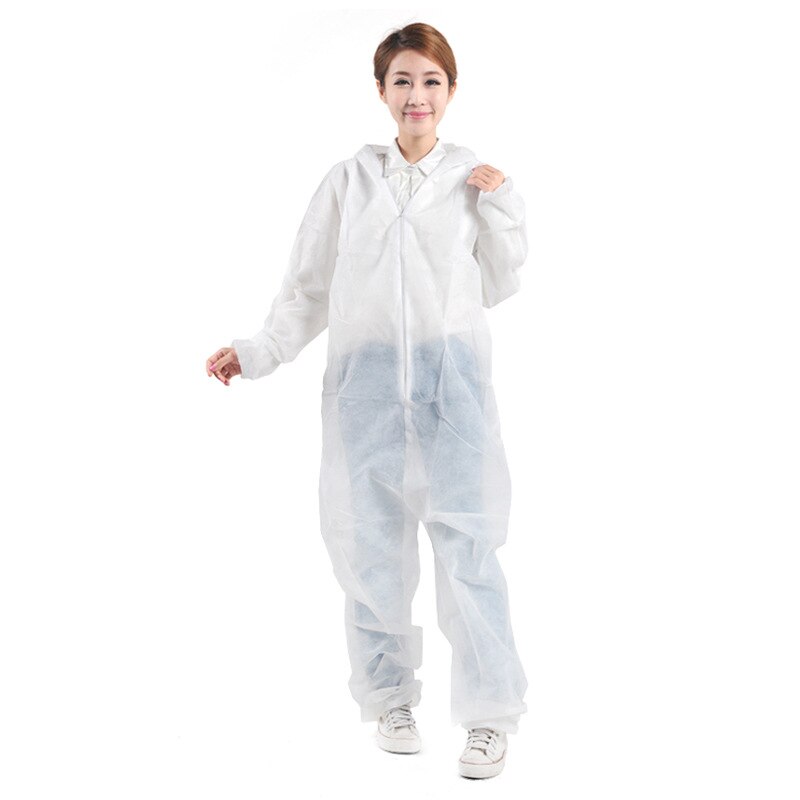 RAYGARD 30203 Beschermende wegwerp microporeuze ademende Coveralls pak met capuchon, elastisch bij manchetten, enkels en taille, rits vooropening, Serged naden voor spuitverf, industrieel