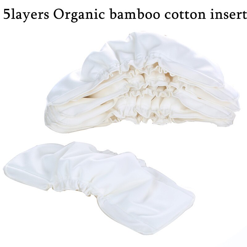 [Simfamily] 5Pcs Herbruikbare Bamboe Katoenen Doek Luier Inserts Wasbaar 5 Lagen Nappy Veranderende Liners Baby Doek Luiers vauva Mat