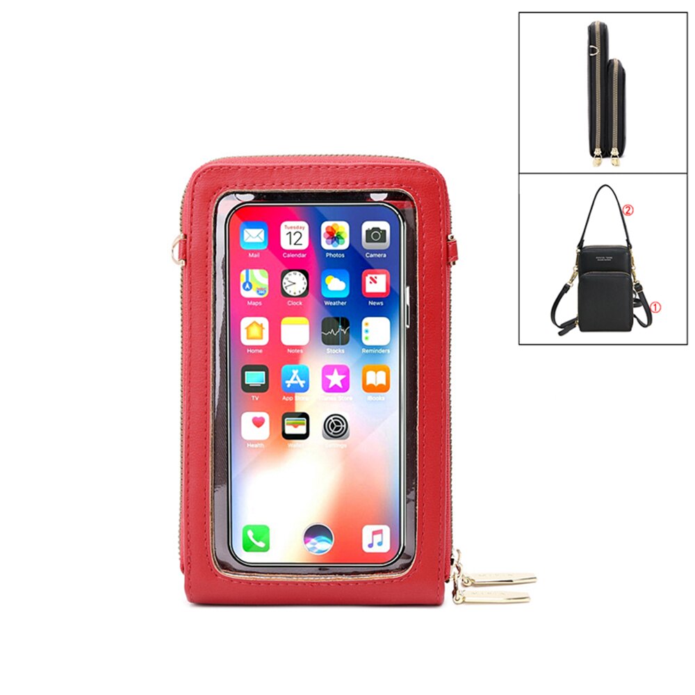 Bandoleras de piel sintética para mujer, de gran capacidad bolso cruzado, multifuncional, para teléfono