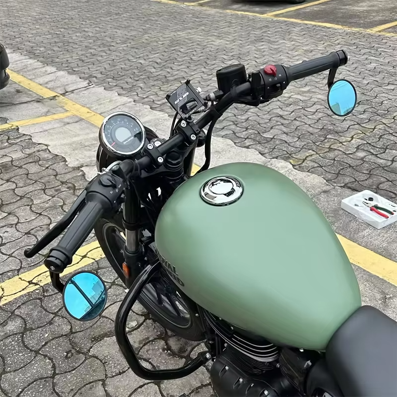 Motorstuur Achteruitkijkspiegel Stuur Verlengde achteruitkijkspiegel Kleine spiegel Dodehoekspiegel Breed zicht Veiligheid Draaispiegel
