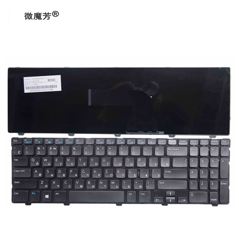 GZEELE RU RUSSIAN Keyboard For Dell Inspiron 15 15R 3521 3537 15R 5421 5521 5537 5535 15-3521 15V-1316 Laptop keyboard black