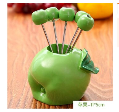 Fourchette à fruits en acier inoxydable | Fourchettes et support de 5 pièces nouveauté cœur rouge, fourchette à fruits en acier inoxydable, cuillère à Dessert, ustensiles de table, outils de cuisine: style 5