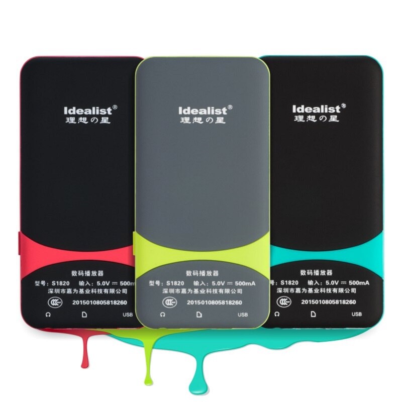 Idealist-reproductor de MP3 HIFI para correr, deportivo, sin pérdidas, 1,8 pulgadas, compatible con grabación de imágenes, vídeo, TF, auricular, altavoz con brazalete