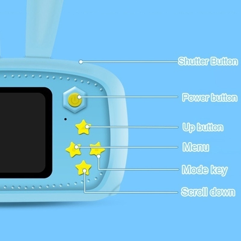 Mini crianças câmera 1080p hd completo portátil câmera digital com vídeo 2 Polegada tela de exibição para o jogo do miúdo estudo câmeras dos desenhos animados