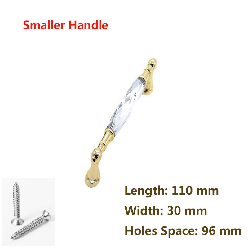 Moderne K9 Kristal Handvat Gouden Pulls Chrome Metalen Knoppen Lade Kast Deur Schoenenkast Handvat Kabinet Handvat Kast Handvat: 1pc 110mm white