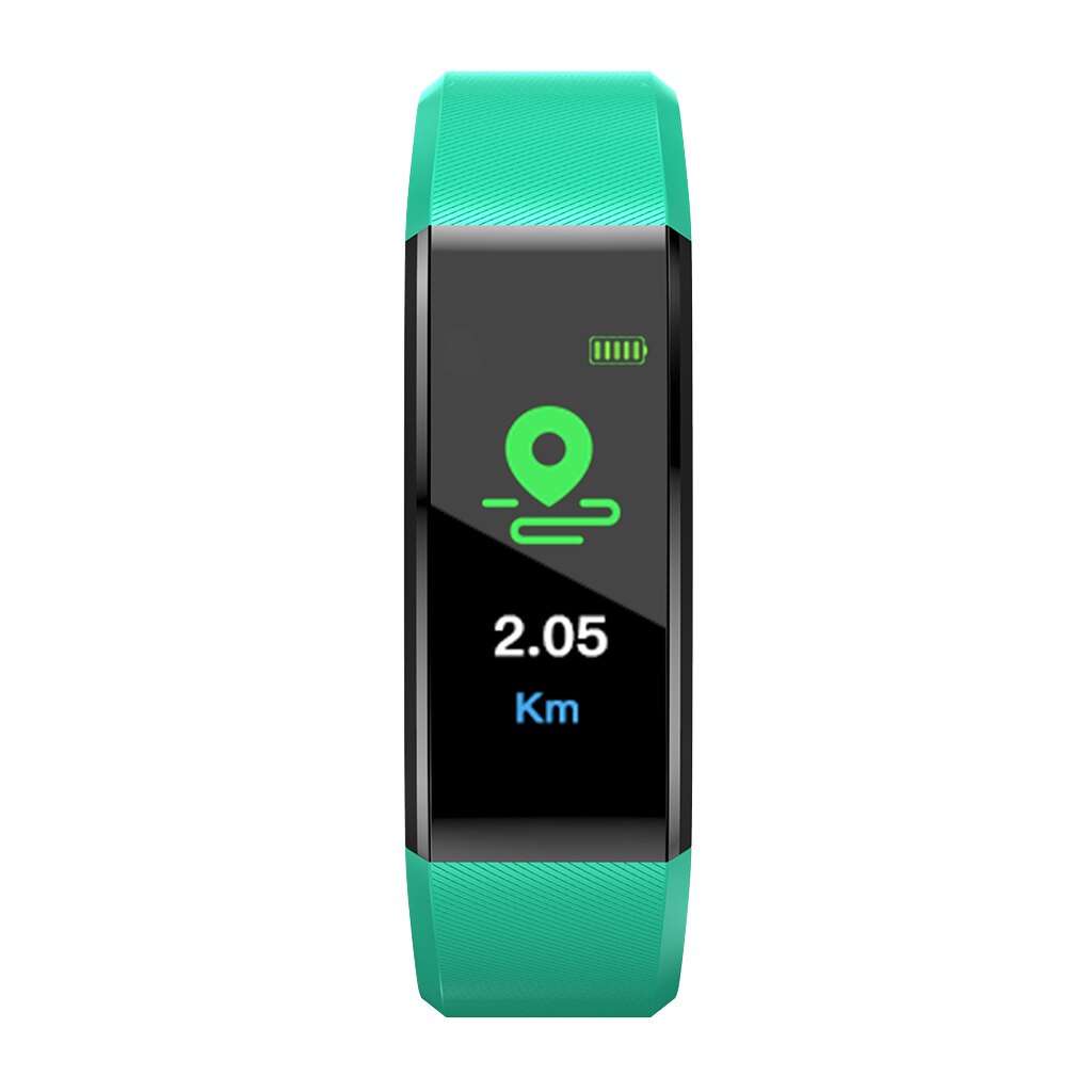 Smart Bracelet Fitness Watch Band Smart Blood Pressure Bracelet Tracker Heart Rate PK MiBand Smartband message push: Green 43x18x12mm