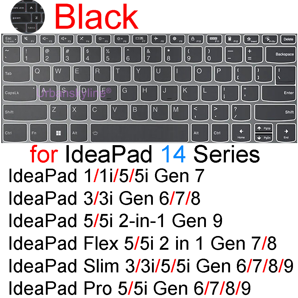 Tastaturabdeckung für Lenovo IdeaPad 3i schlank 3 Profi 5i biegen 5 1 1i Gen 9 8 7 6 14 15 15,6 16 17 Zoll Silikon-Schutzhülle: Blau