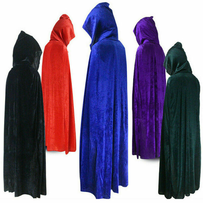 Capa con capucha gótica adultos elfo bruja Purim largo carnaval Halloween capas capa bata Larp mujeres hombres vampiro Grim Reaper