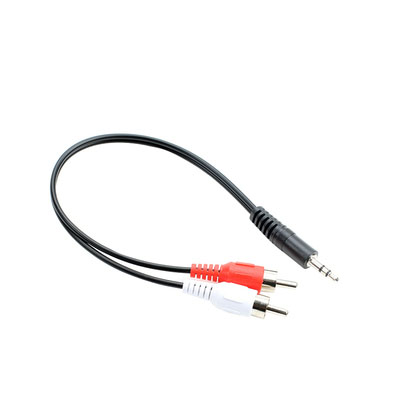 Prise audio stéréo femelle vers 2 RCA mâles, câble adaptateur 3.5 Y, universel, 3.5mm, pour téléphone sauna