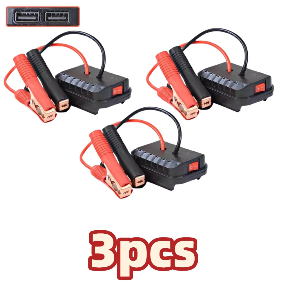 1/3/5pcs Car Lithium Battery Converter Charger Clip Auto Igniter Jump Starter For Makita Booster Cable Adapter Emergency Power: Lavender