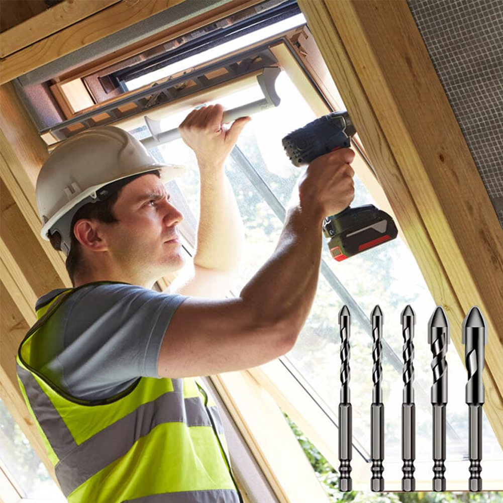 Brocas giratorias excéntricas de alta resistencia, juegos de brocas multifunción, 3/4 piezas, para madera, vidrio, azulejo y plástico