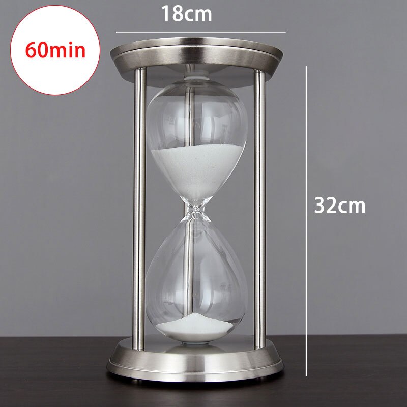 Metal Hourglass Timer Home Desktop Decor Hourglasses Countdown Decoration Timing Hourglass Crafts Home Office Decorations
