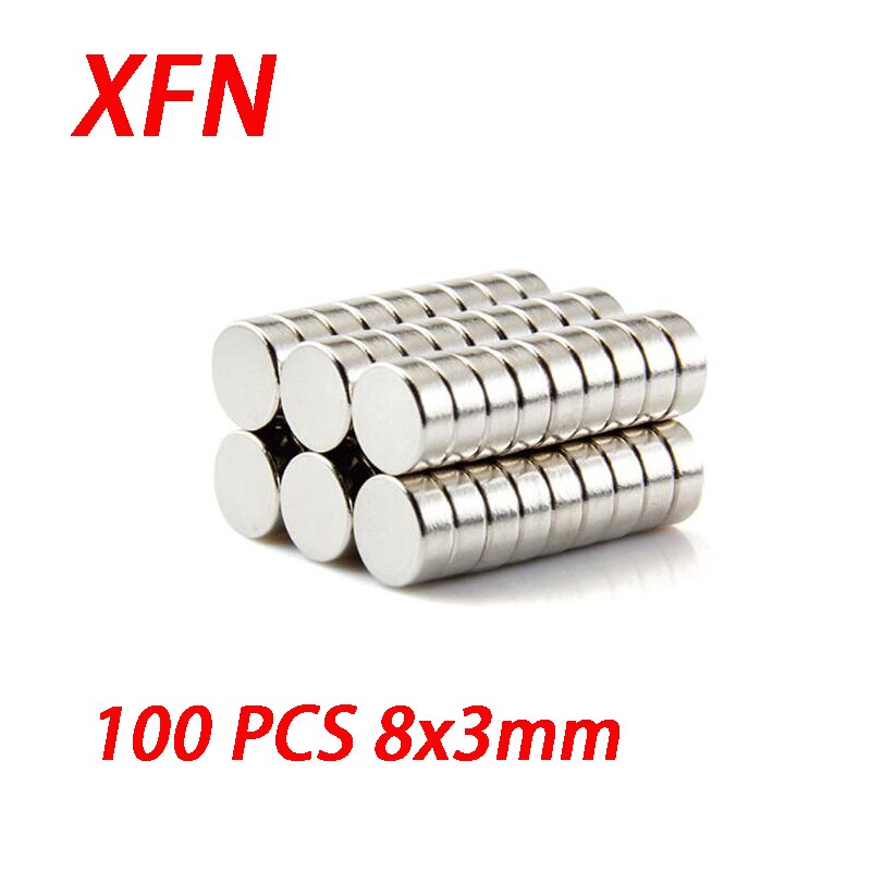 10/20/50/100 kpl 8 x 3 harvinaisen maametallin vahva magneetti halkaisija 8 x 3mm pieni pyöreä magneetti 8 x 3 kesto neodyymimagneetti  d8*3mm: 100 kpl