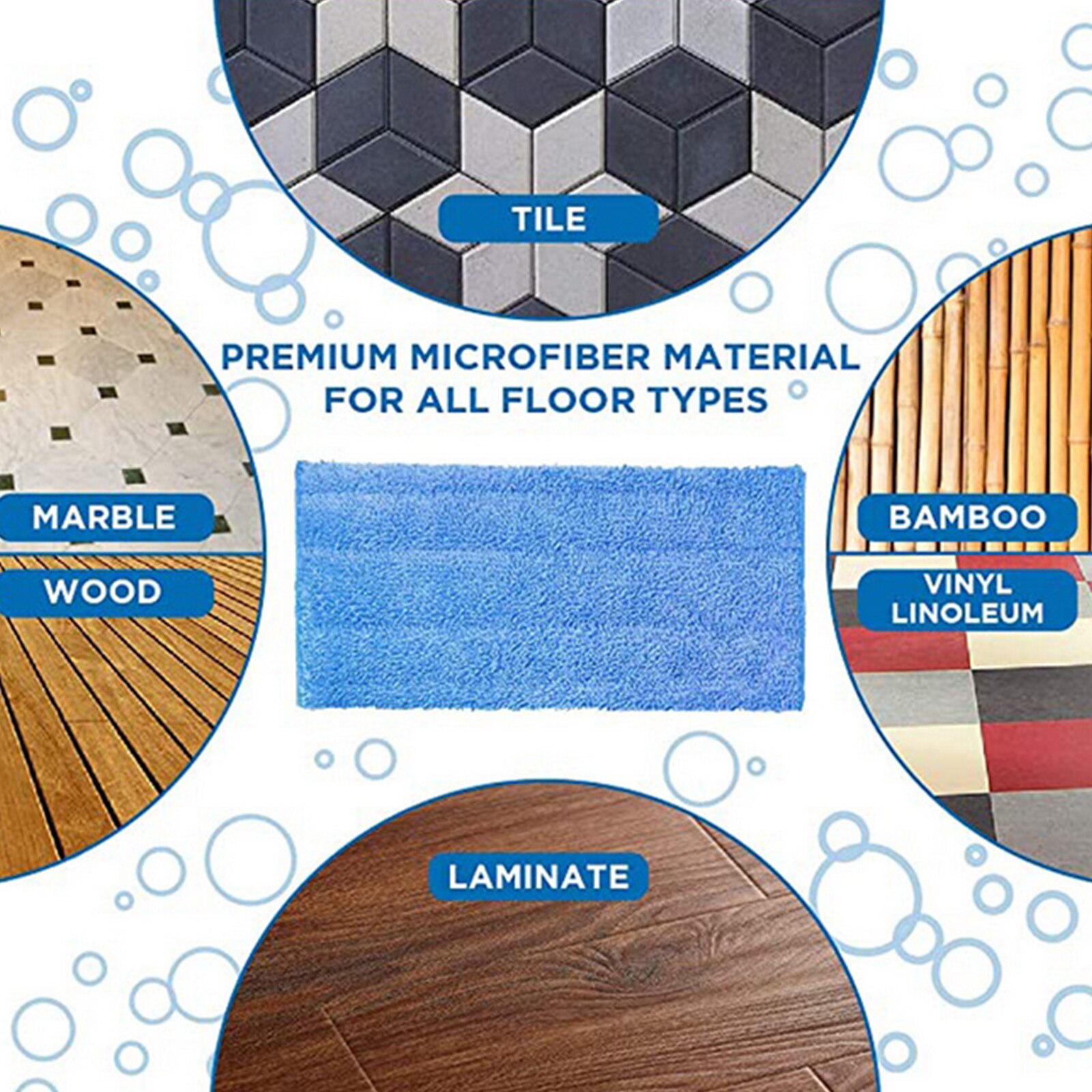 Wet/dry Chiffon De Nettoyage Pano Prato Microfibre Floor Mop Pads Replacement For Swiffer WetJet Flat Mop Cloth Machine Washable