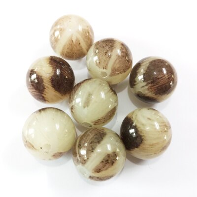 20Mm 100 Stks/partij Chunky Acryl Luipaard/Koe Streep Gedrukt Kralen Voor Chunky Sieraden: light brown