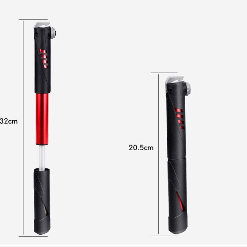 Cykel luftpumpe mini bærbar cykel hånd dæk inflator luft kompressor højtryk kugle dobbelt vej cykel mount cykel pumpe