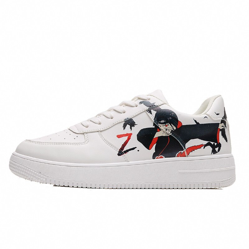 Klassisk trend små hvide sko low-top sneakers skateboard sko flade fritidssko komfortable udendørs skridsikre sko: Rød / 8