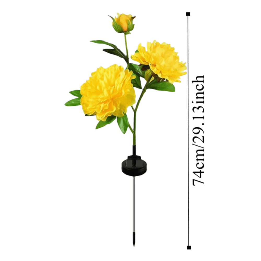 Op zonne-energie werkende tuinverlichting op zonne-energie Simulatie Bloem Pioenlamp Zonne-padverlichting Automatisch aan/uit LED-grondstekkerlicht