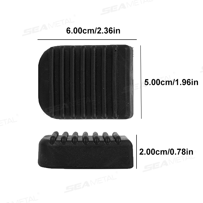 SEAMETAL-almohadilla de reposapiés para motocicleta, almohadilla de goma suave para placa Base de patinete, almohadillas antideslizantes, soporte de Base para motocicleta, pie de extensión