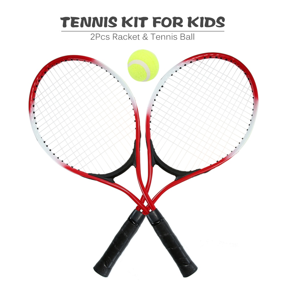 2Pcs Chlid Tennisracket String Tennisrackets Met 1 Tennisbal En Cover Bag Outdoor Indoor Sport Tennisracket voor Kids