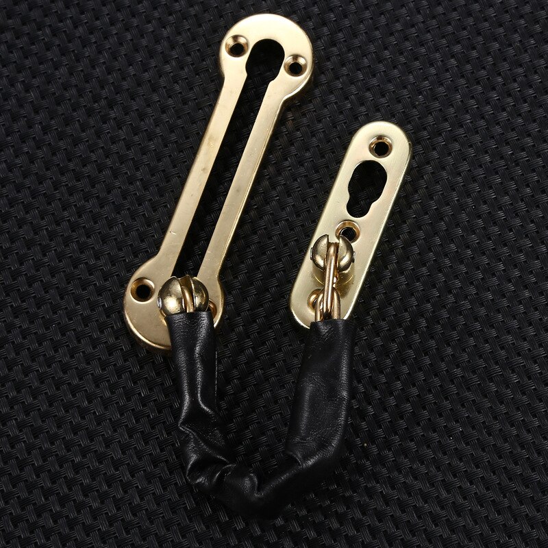 Rvs Veiligheid Guard Chain Bolt Sloten Veiligheid Slide Bolt Kettingslot Guard Kast Klink Anti-Diefstal Deur Met schroeven: 6