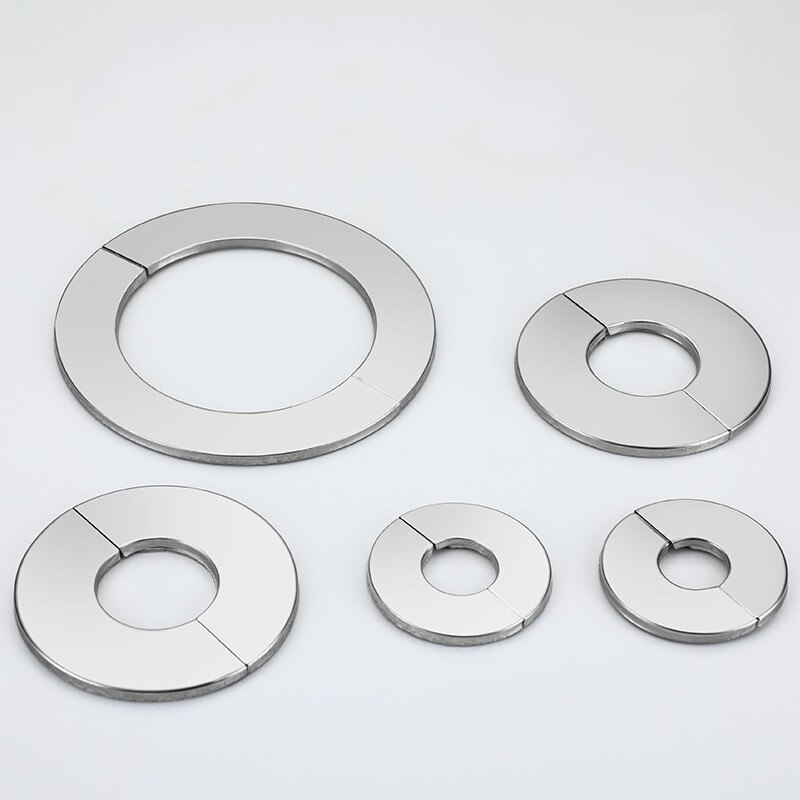 Faucet Stainless Steel Decorative Cover Split Stainless Steel Mixing Round Ugly Smoke Pipe Air Conditioning Hole Cover