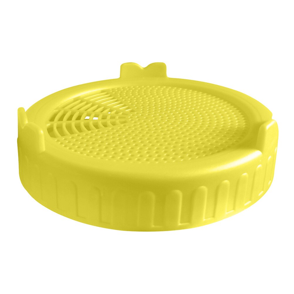 1pc brotar tampa de grau alimentício malha broto capa kit semente crescente germinação vegetal silicone vedação anel tampa: Yellow