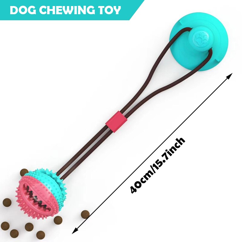 Pet Dog Toys Silicon Suction Cup Tug dog toy Dogs Push Ball Toy Pet Tooth Cleaning Dog Toothbrush for Puppy large Dog Biting Toy: A without box