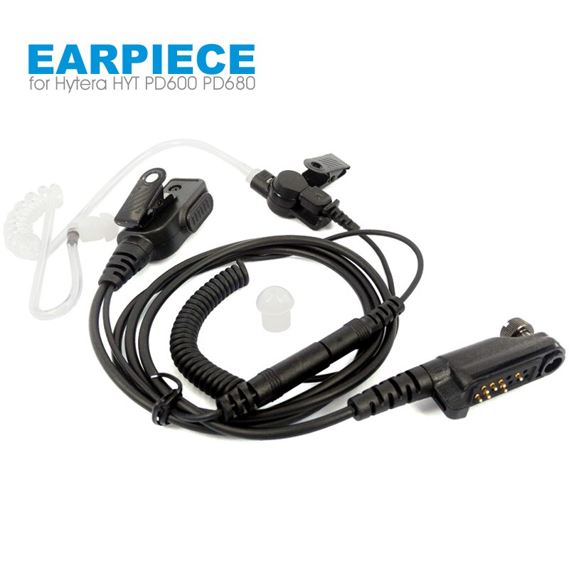 Air acoustic tube earpiece headset for hyt hytera  pd600 pd602 pd605 pd662 pd665 pd680 pd682 pd685 x1p x1e walkie talkie radio