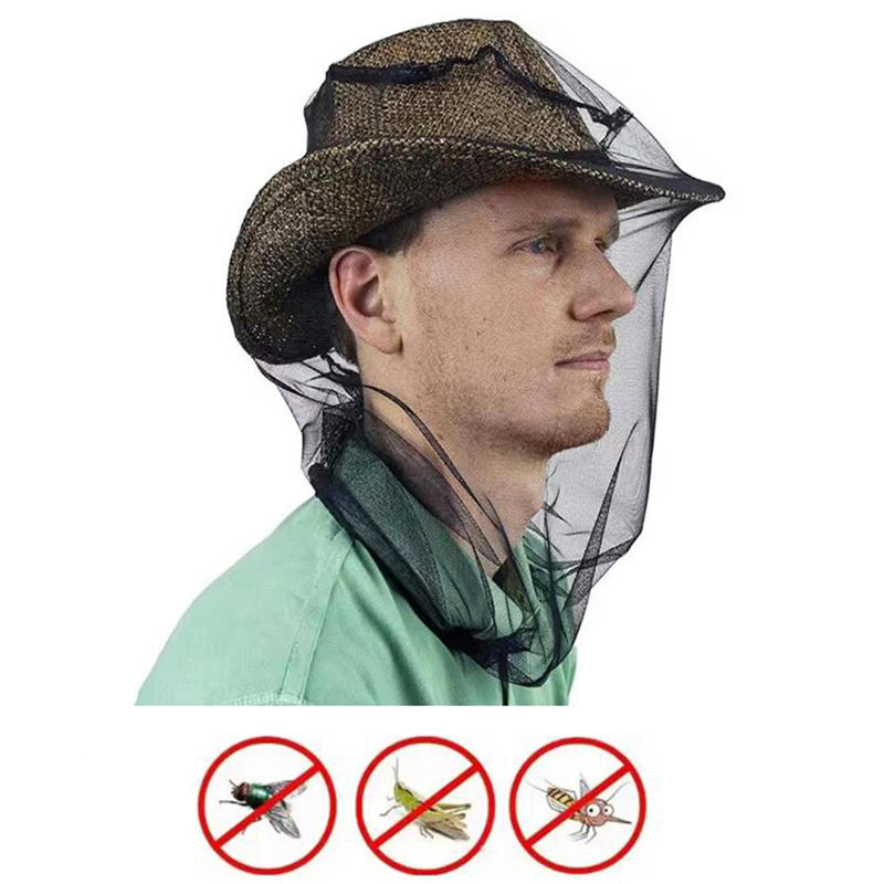 Anti mosquito bug abelha inseto malha chapéu cabeça rosto proteger net capa viagem acampamento protetor equipamentos de acampamento com 1 saco armazenamento