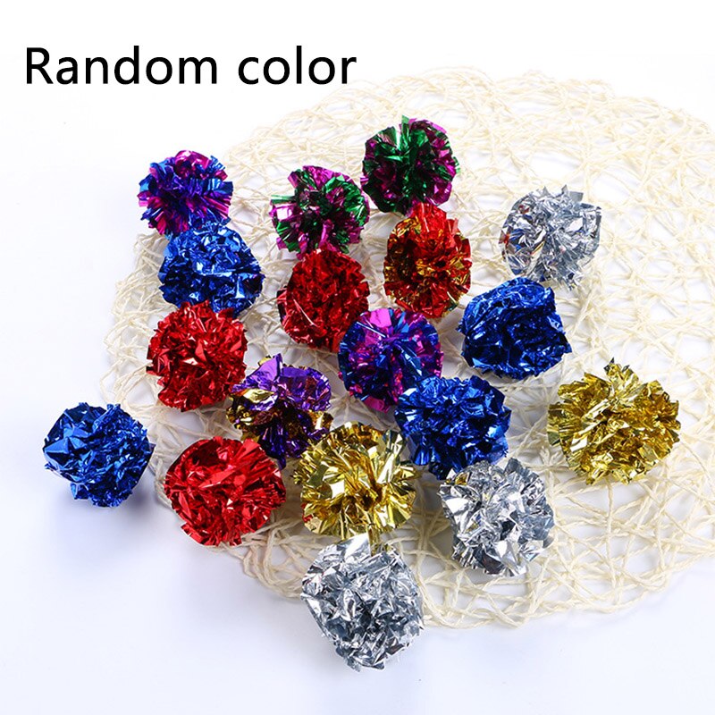 1PC Handmade Popular Colorful Cat Toy Interactive Toy Pet Pet Supplies Bells Bouncy Ball: As picture