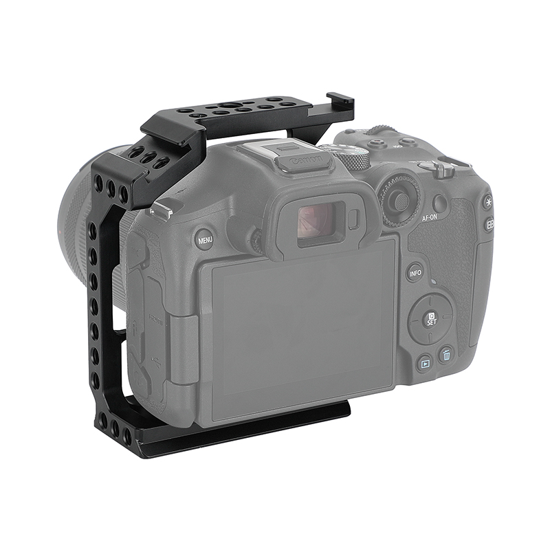 HDRIG demi-caméra Cage avec 2 supports de chaussures sur le dessus et plusieurs fils 1/4 "-20/Anti-torsion 1/4"-20 support femelle pour Canon EOS R7