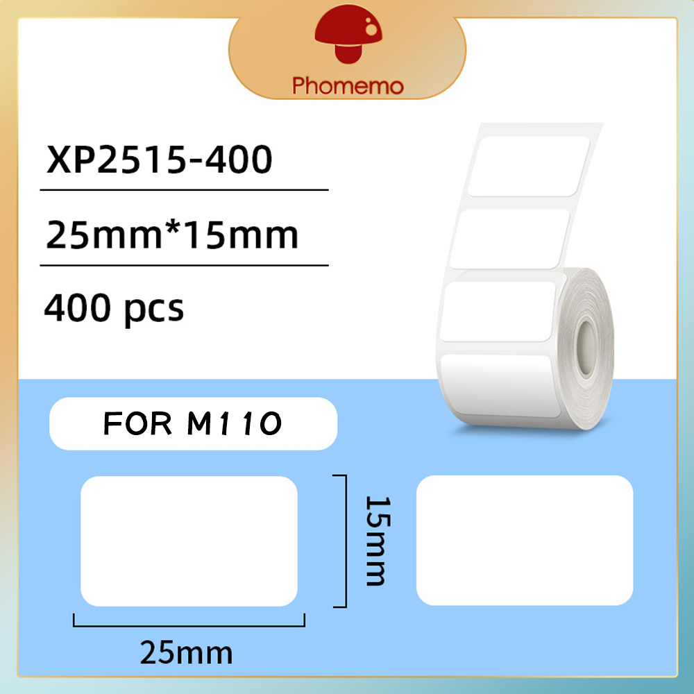 Phomemo M110 Printer Self-Adhesive Label Paper Square Round White Transparent Color Labels for M200 M120 Label Maker Sticker: Lavender