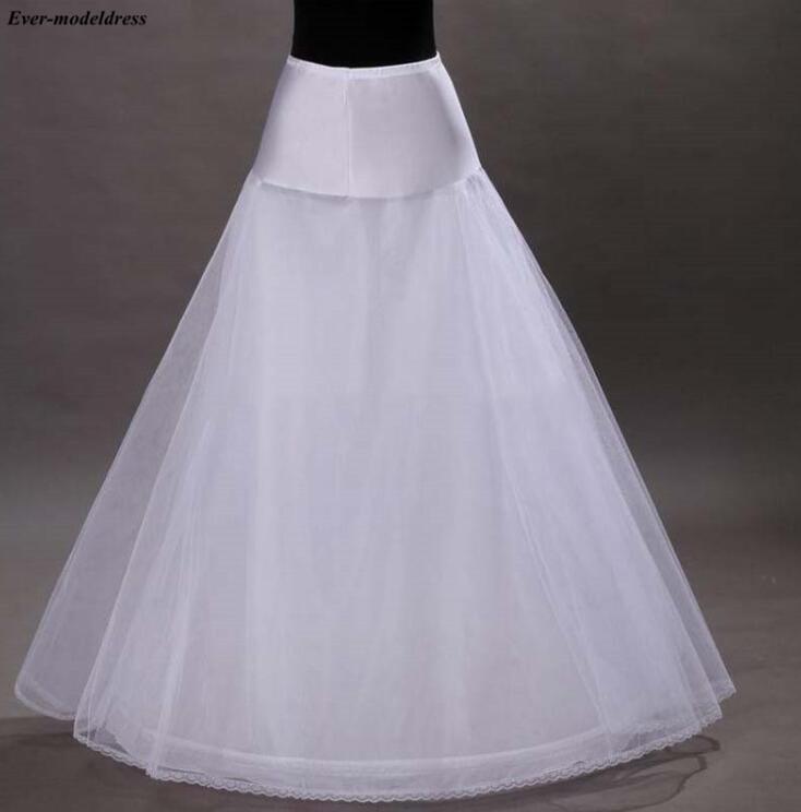 Een Lijn Petticoat Onderrokken Satijn Tule Jurken Voor Bruiloft Accessoires Enaguas Para El Vestido De Boda Hoepelrok Goedkope: Default Title