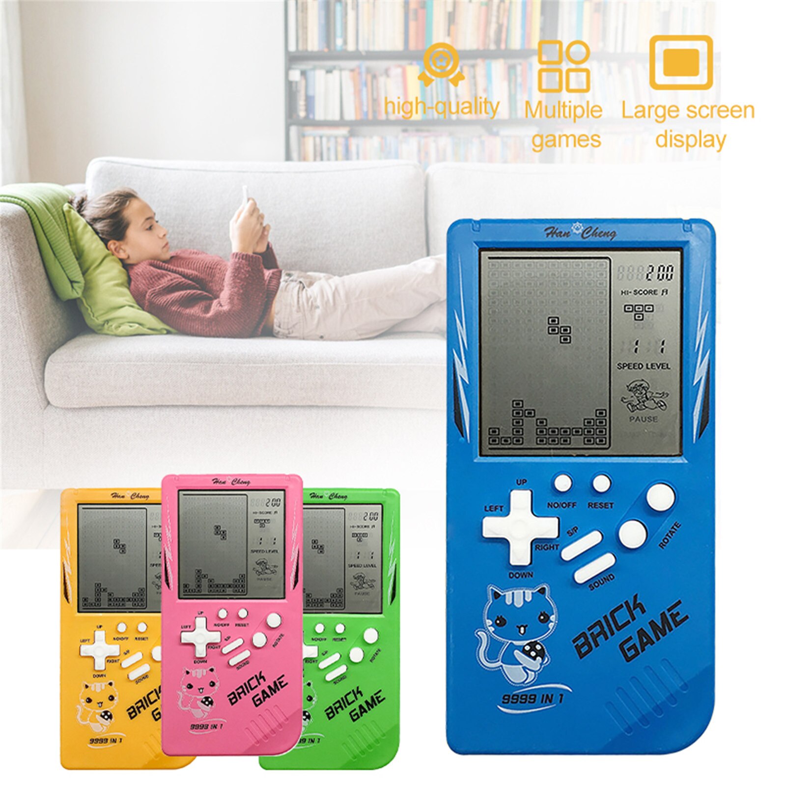 Draagbare Game Console Tetris Handheld Game Spelers Lcd-scherm Elektronische Game Speelgoed Pocket Game Console Klassieke Kind # P4