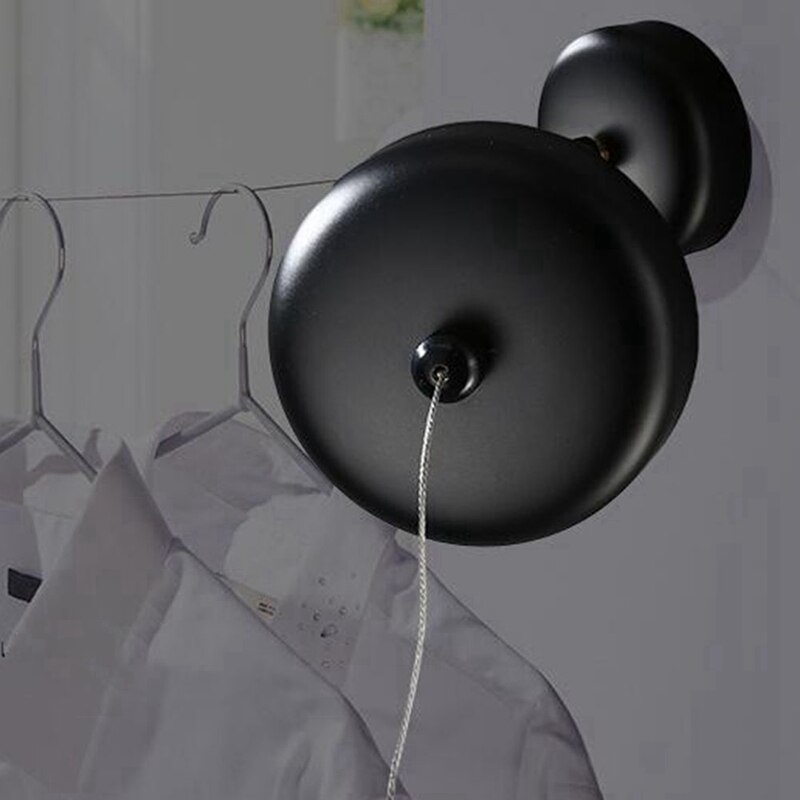 Stainless Steel Retractable Clothesline Indoor Outdoor Laundry Hanger Clothes Dryer Organizer Clothes Drying Rack Rope