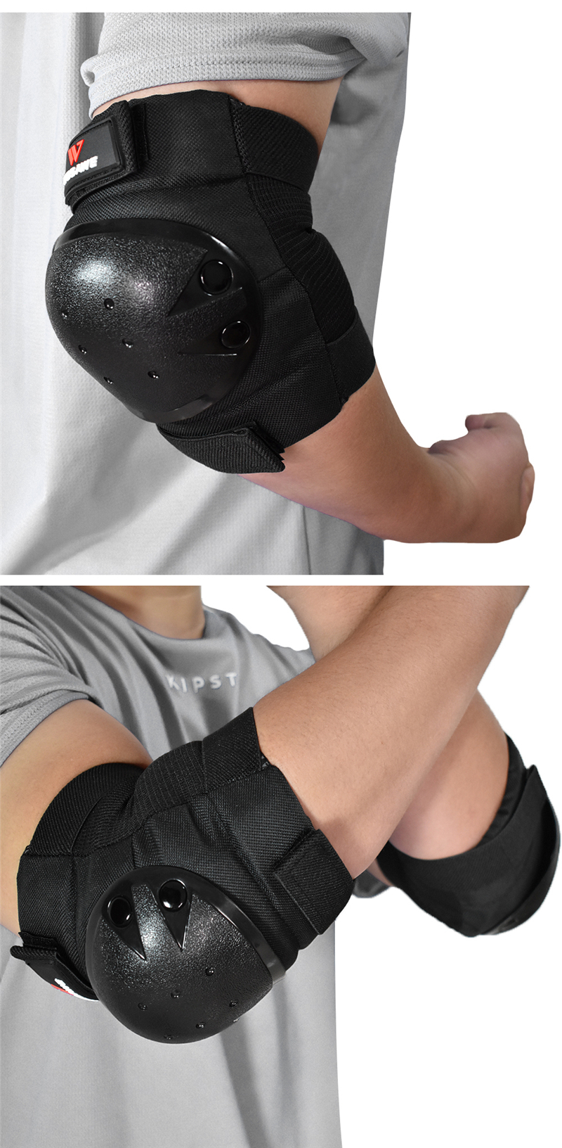 WOSAWE Motorrad Edelstahl Ellenbogen Pads Moto-Cross Ellenbogen Schutz Schutz Moto Knie Schutz Schutz Getriebe Motorrad Reiten Knie