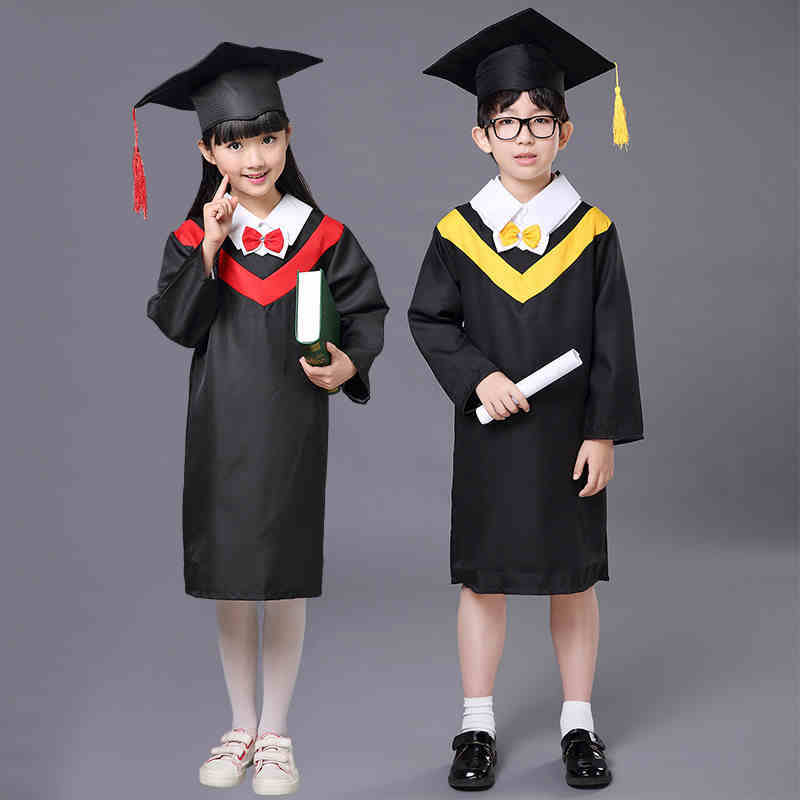Children Student Academic Dress School Uniforms Kid Graduation Costumes Kindergarten Girl Boy Dr Suit Doctor Suits With Hat