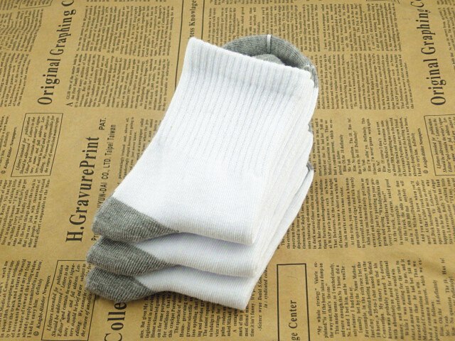 5Pairs/Lot Cotton Soft Socks Breathable Absorbing Sweat Sport Socks Boys Girls School Socks White Black Gray Patchwork Socks