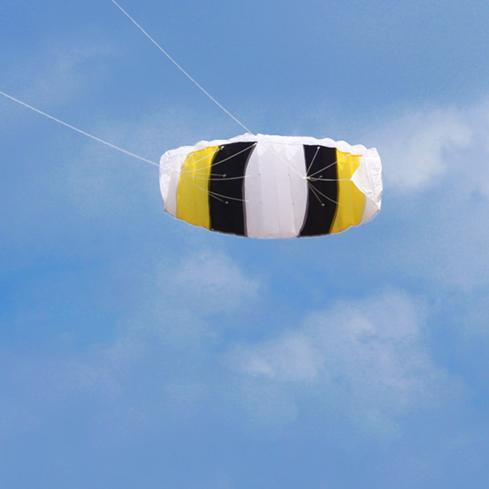 140x55cm Frameless Dual Line 4 Colors Parafoil Parachute Beach Kite Easy to Fly Stunt Parafoil Kite Huge Sports Flying Kite