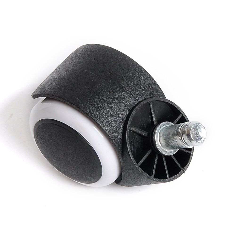 Stille Versterkte Meubelwielen 2 Inch Polyurethaan Universele Wiel Baas Stoel Wiel Bureaustoel Wielen: White