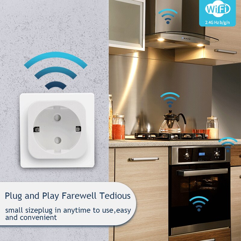 Smart Socket EU 10A WiFi Smart Plug Wireless EWelink APP Control Timer Plug Smart Home Automation Works With Alexa Google Home