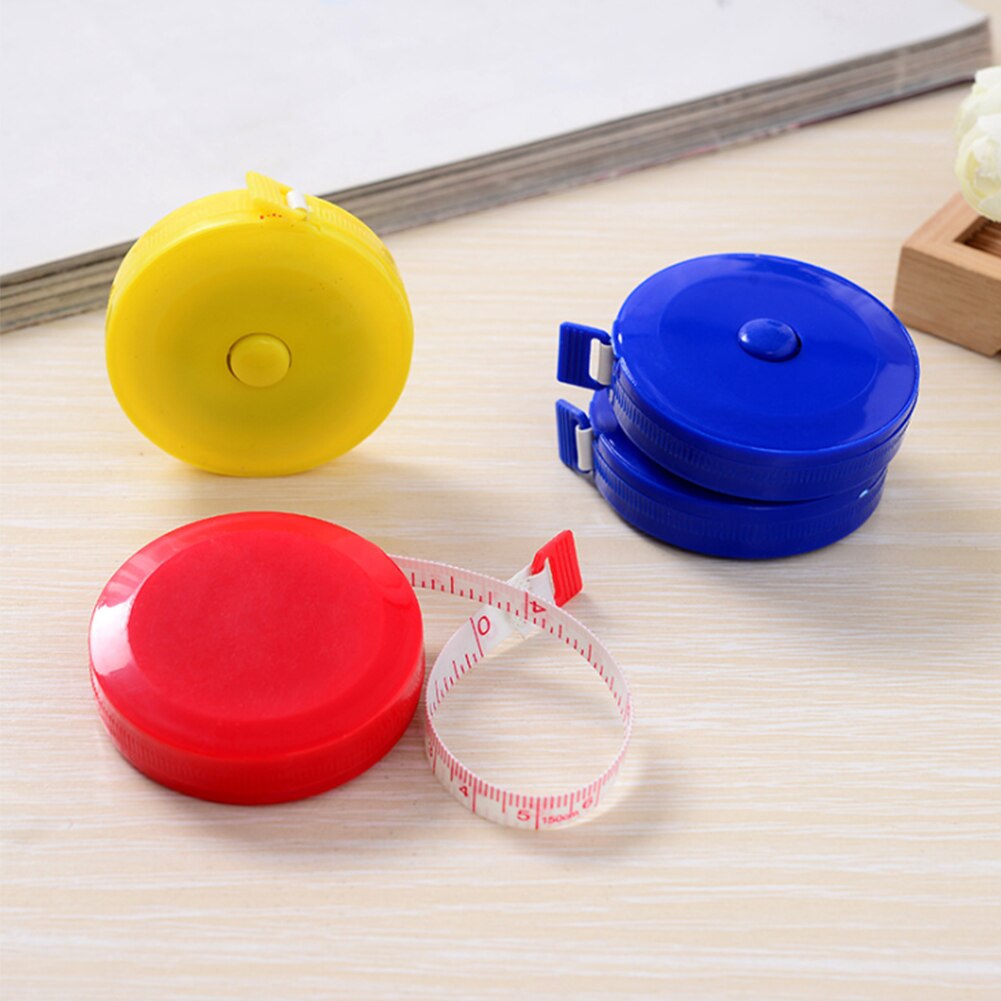 1.5m automatische intrekbare mini zachte platte meetlint naaien kleermaker lichaamslengte meetliniaal centimeter inch meter willekeurig