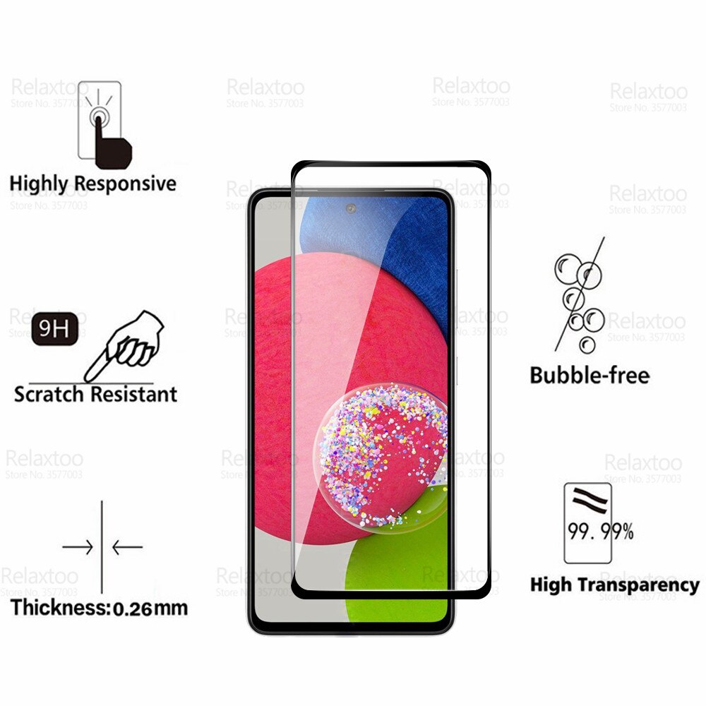 Protecteur d'écran, 2 pièces, Film en verre trempé pour Samsung Galaxy A52s A52 s A528B A526B 5G 9D