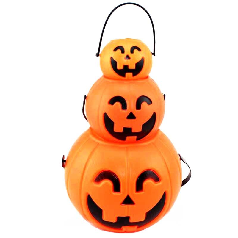 4PCS HALLOWEEN PUMPKIN CANDY HOLDER TRICK-OR-TREAT BASKET BUCKET PARTY DECOR