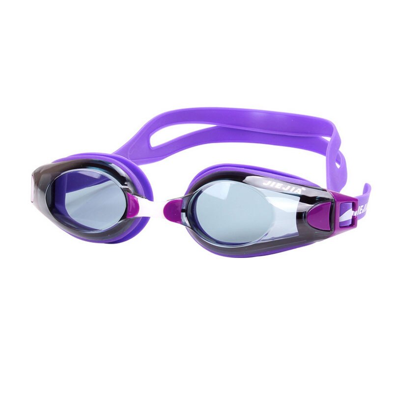 Jiejia svømmebriller anti-dug arena sportsbriller til voksne vandpool svømmebriller vandtætte dykkerbriller: Lilla