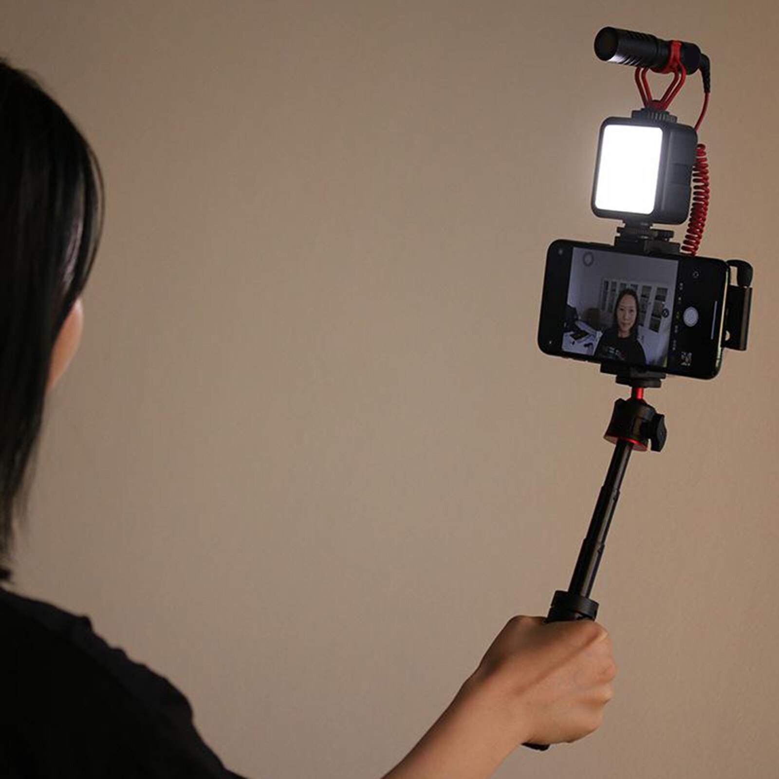 VL49 Mini Camera Video Light with Cold Shoe, Portable & Rechargeable 2000mAh LED Photography Lamp, + Dimmable 5500K for Vlogging