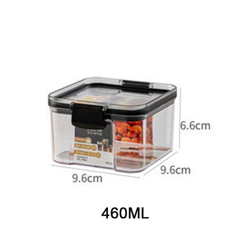 Transparent Sealed Jar Airtight Food Storage Containers Kitchen Organizer Storage Box for Spices grains beans Tank Bottle: 460ml
