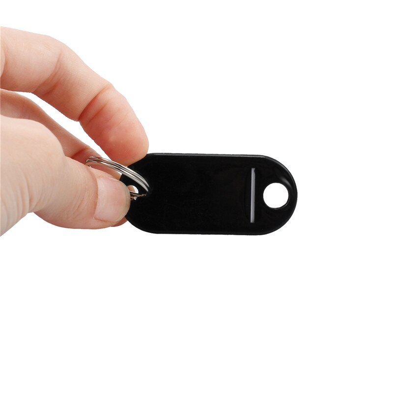 Tanice 200 stuks plastic mix kleur sleutel identificatielabels labels met sleutelring splitringen merk bagage kleding identificatielabels labels 5cm*2.2cm