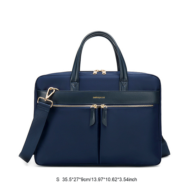 OYIXINGER Women&#39;s Briefcase Business Tote Messenger Bags For Female A4 Document Storage 13 14 15 Inch Laptop Bag For Macbook Hp: Dark Blue s